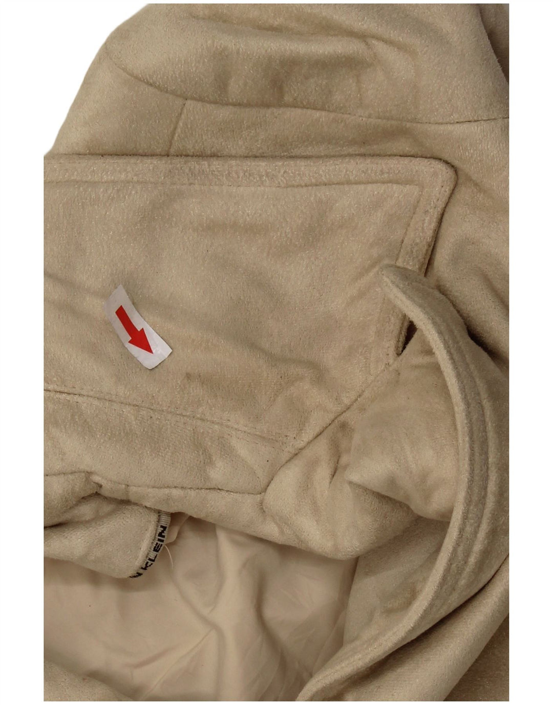 Jaqueta blazer feminina CALVIN KLEIN com 3 botões Reino Unido 16 grande poliéster bege