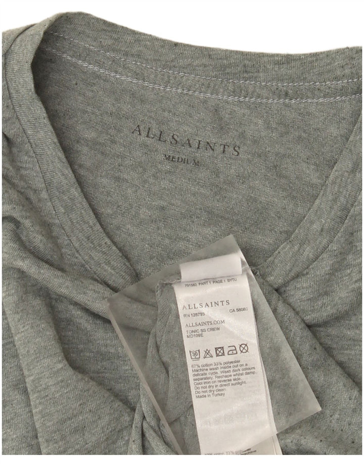 Camiseta masculina All Saints Top médio algodão verde