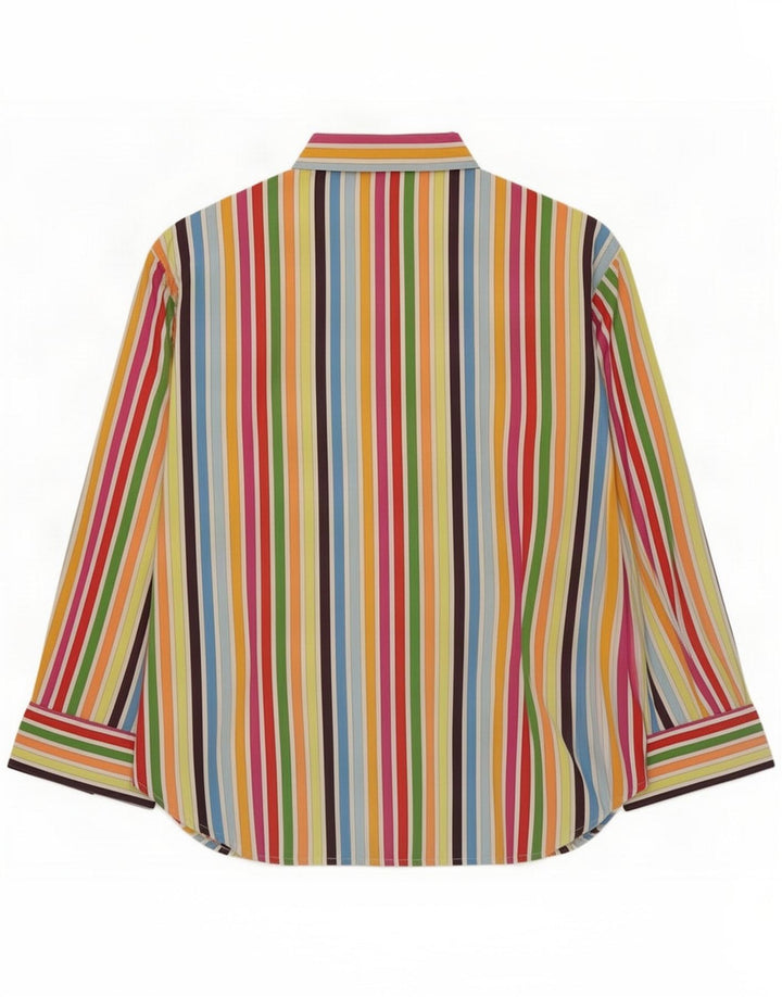 Camisa feminina Lacoste tamanho 42 algodão listrado multicolorido médio