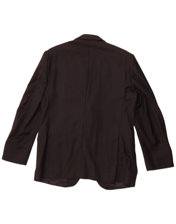 Jaqueta blazer masculina CERRUTI 1881 com 3 botões IT 54 2XL lã listrada preta