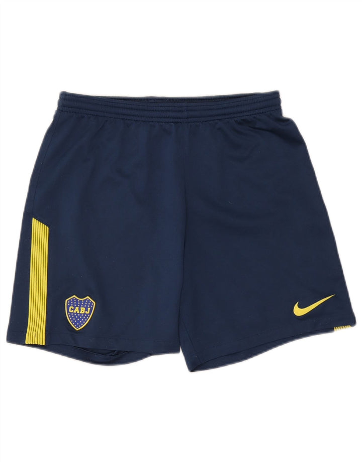 Nike Masculino Boca Juniors Sport Shorts Médio Azul Marinho Colorblock Poliéster