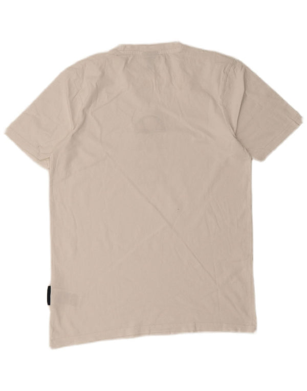 Ellesse Camiseta masculina gráfica Top médio algodão branco