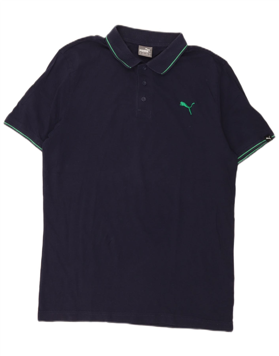 Camisa polo masculina Puma médio azul marinho algodão