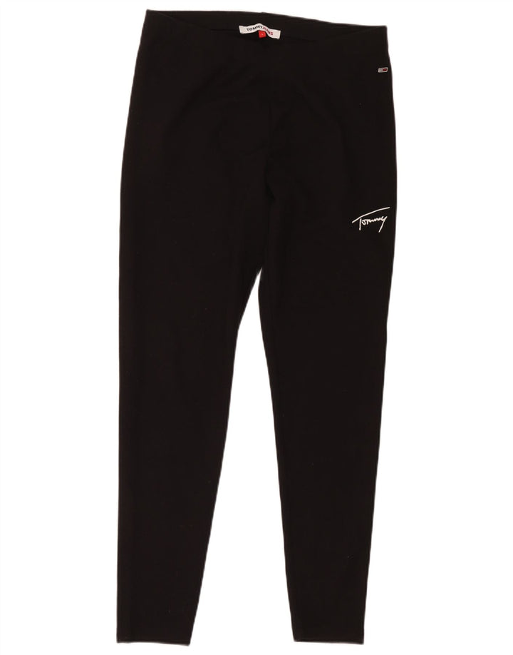 Leggings Tommy Hilfiger Mulher UK 16 Grande Poliéster Preto