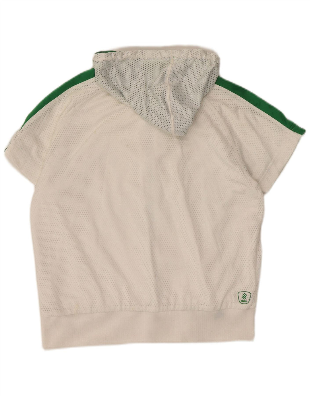 Jaqueta feminina Puma com capuz e moletom UK 16 grande bloco colorido branco