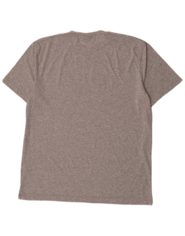 Camiseta gráfica masculina Museum Top 2XL algodão cinza