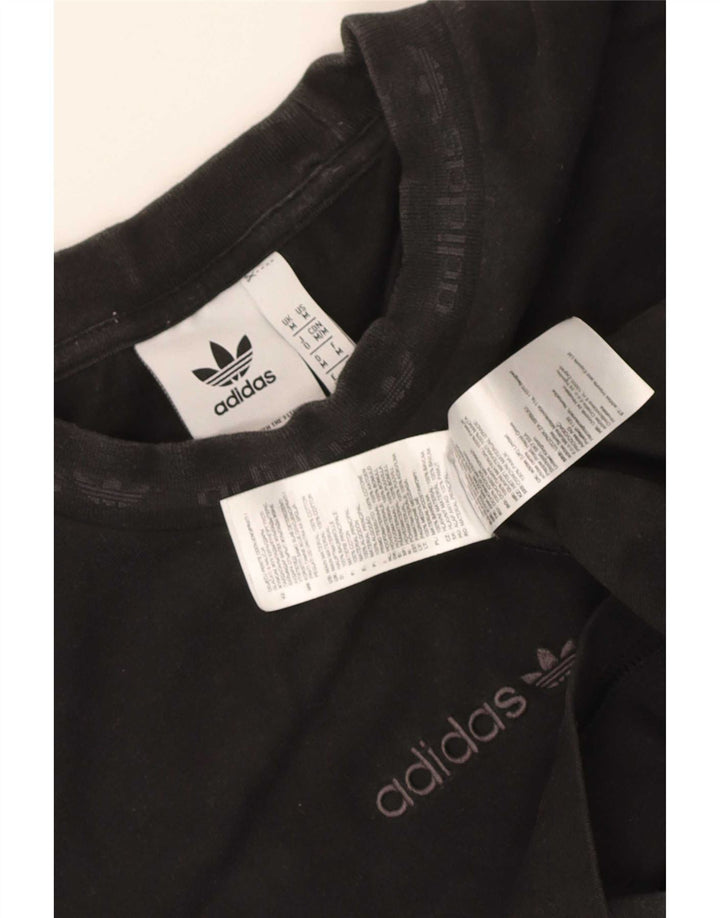 Adidas Mens Graphic T-Shirt Top Médio Algodão Preto