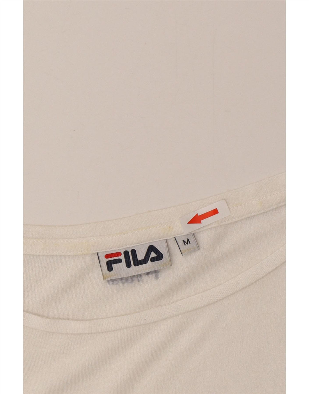 Camiseta feminina Fila Oversized Top UK 14 médio listrado branco