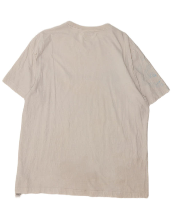Camiseta masculina estampada Champion XL algodão branco