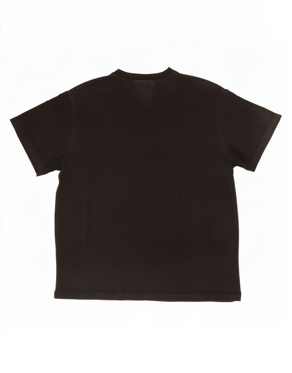 Nike Mens Camiseta Top Médio Algodão Preto