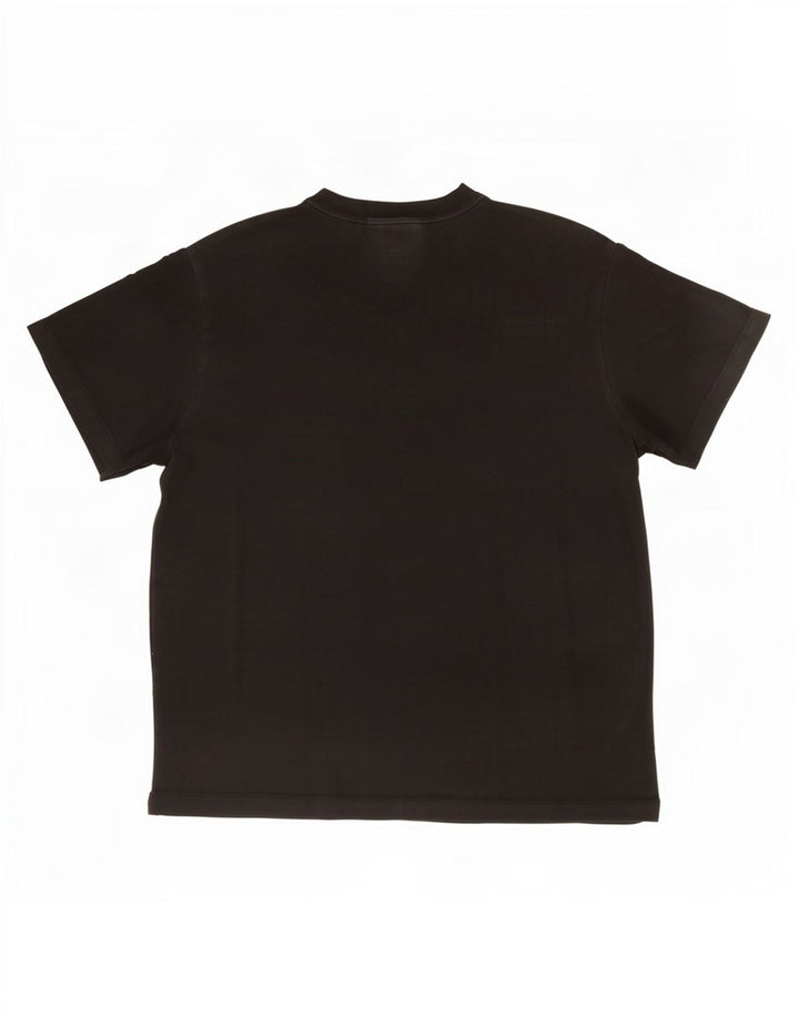 Nike Mens Camiseta Top Médio Algodão Preto