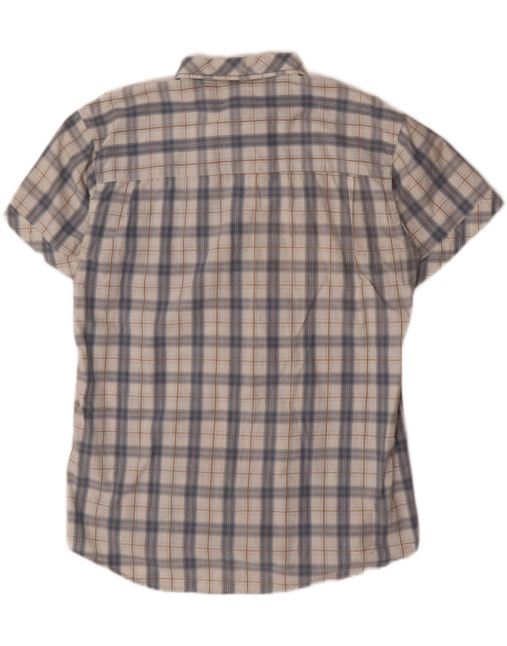Camisa masculina de manga curta WRANGLER Regular Fit XL cinza xadrez algodão