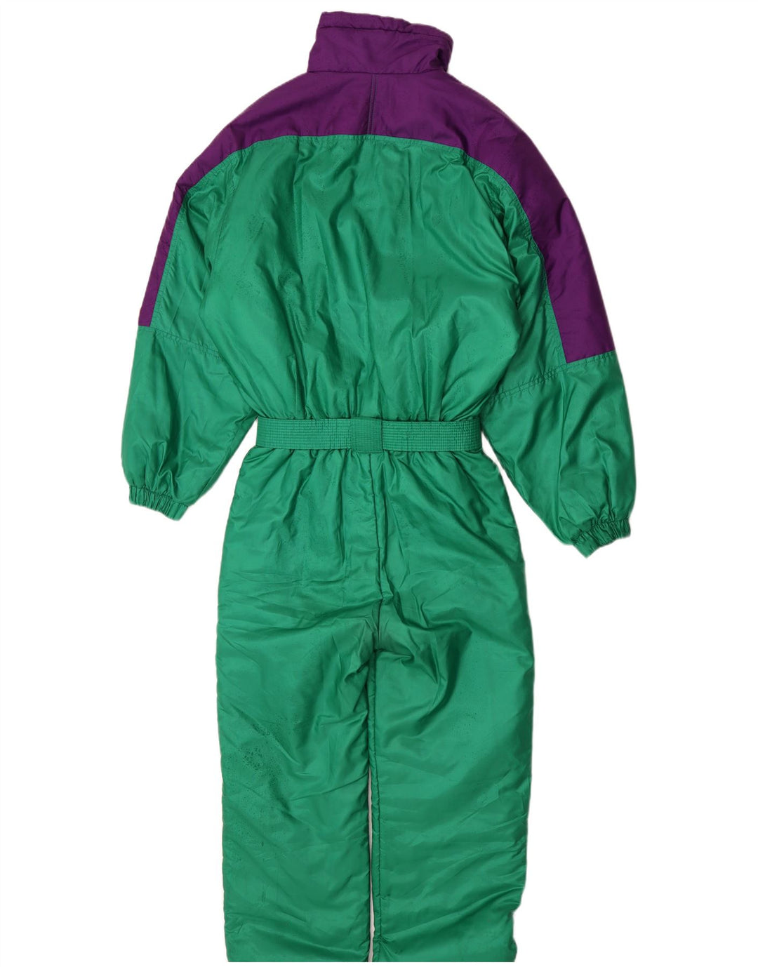 Macacão de esqui feminino Brugi IT 48 XL verde colorblock poliéster retrô