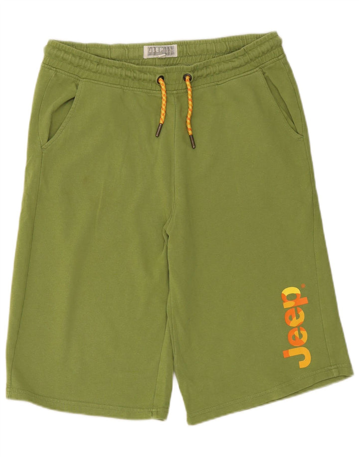 Shorts esportivos gráficos masculinos Jeep médio algodão verde