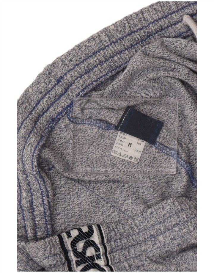 Calça de treino masculina ASICS Graphic azul marinho médio algodão manchado