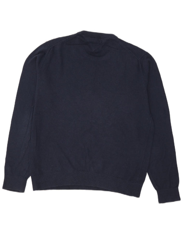 Tommy Hilfiger Suéter masculino com gola redonda 2XL algodão azul marinho