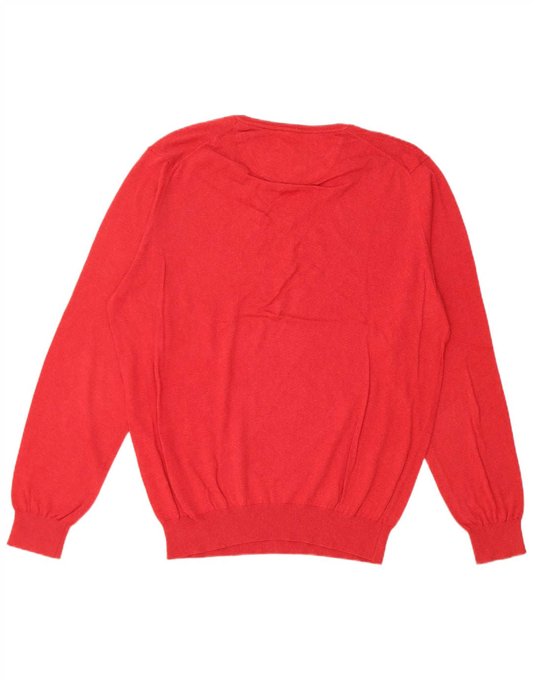 Suéter masculino MASSIMO DUTTI com decote em V vermelho médio