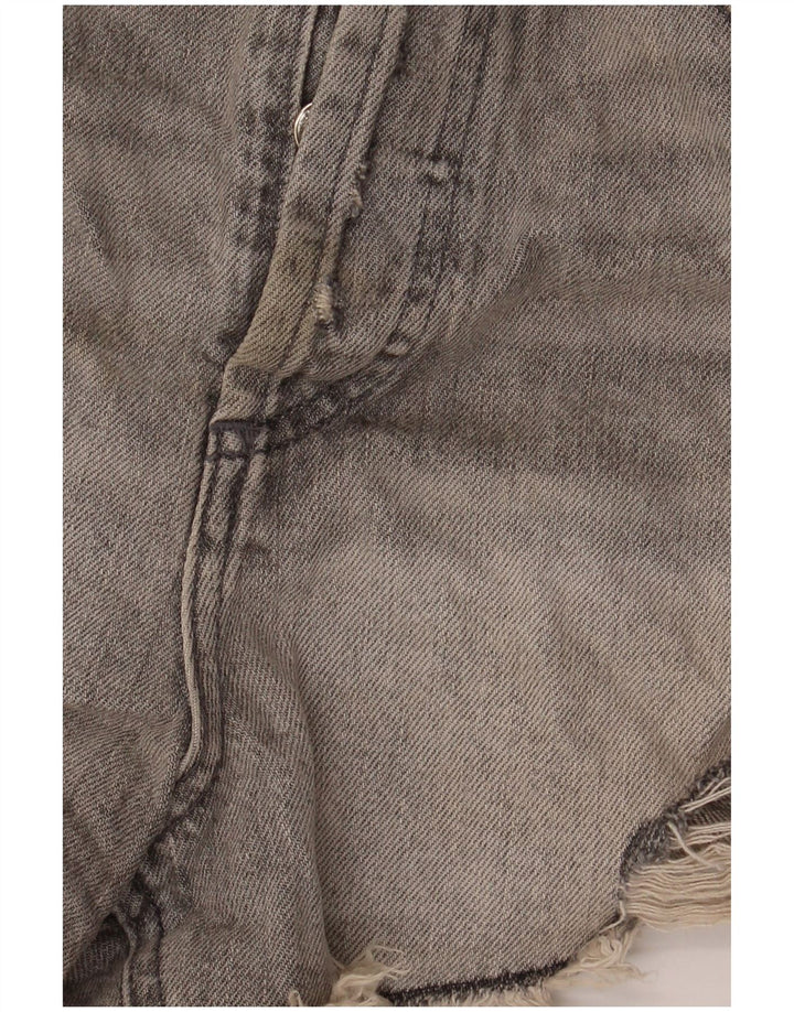 Calça feminina jeans desgastada Zara EU 40 médio W30 algodão cinza