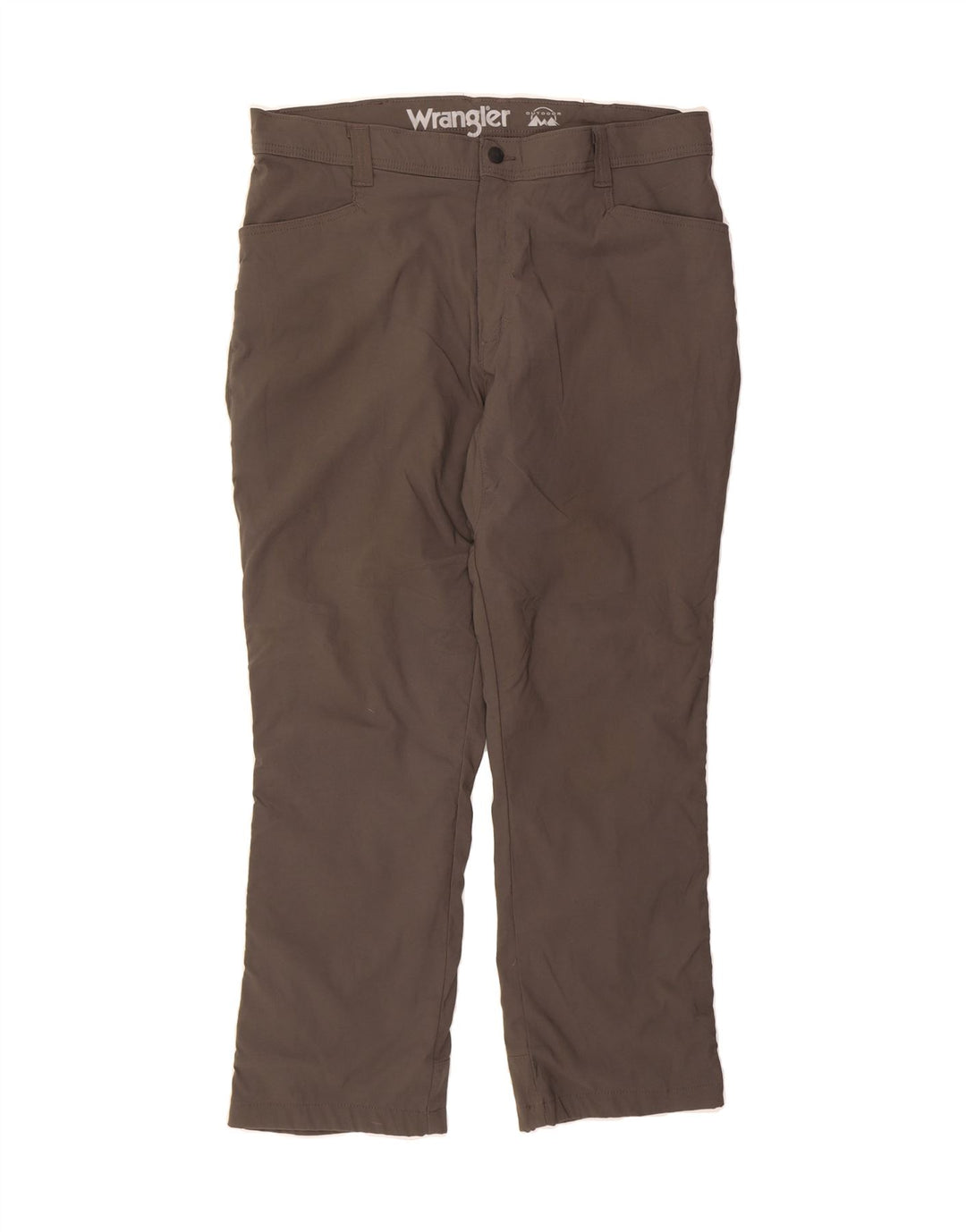 WRANGLER Womens Straight Casual Trousers W38 L30 Brown Nylon Vintage Wrangler and Second-Hand Wrangler from Messina Hembry 