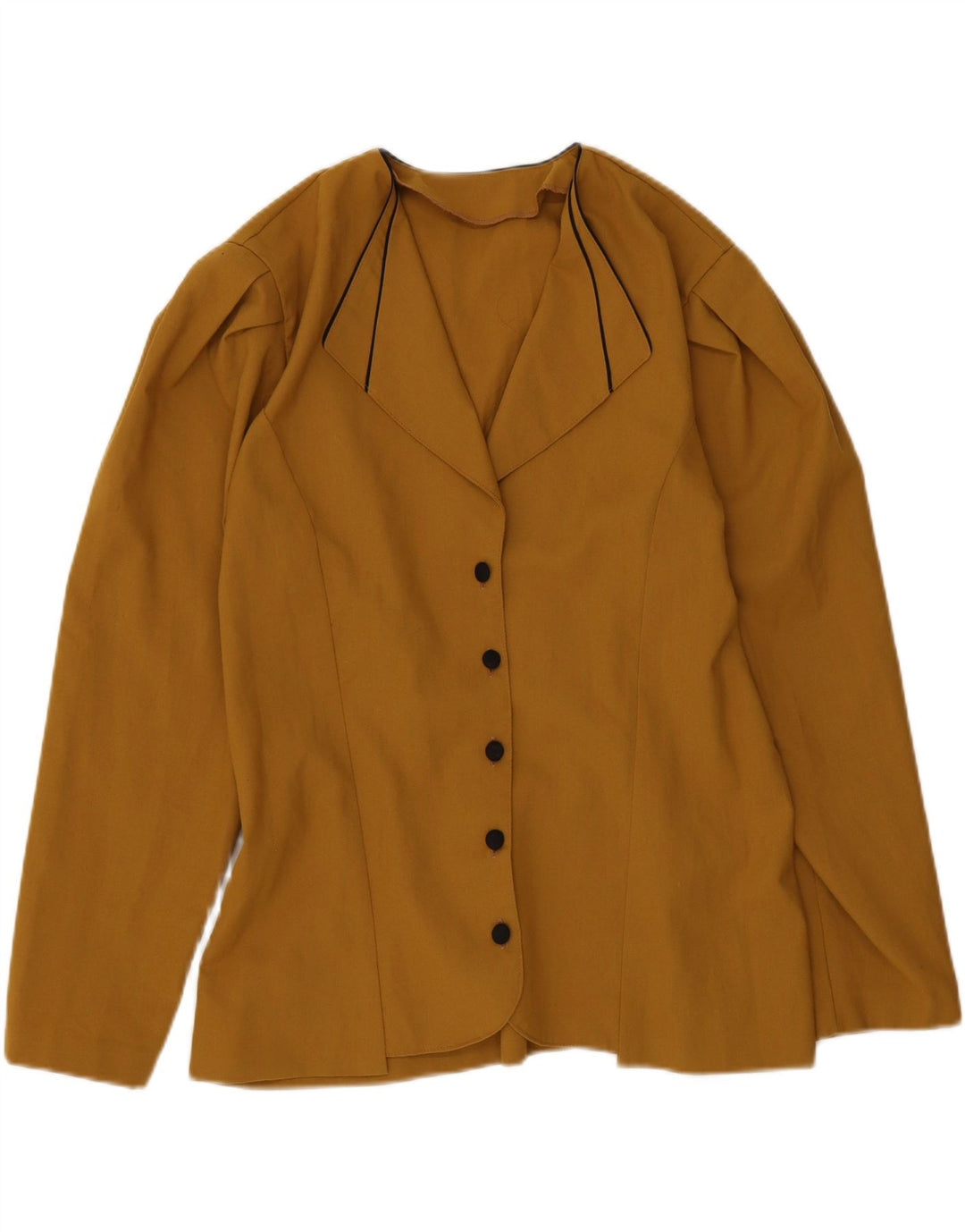 Jaqueta Blazer Feminina Vintage com 5 Botões Reino Unido 14 Marrom Médio