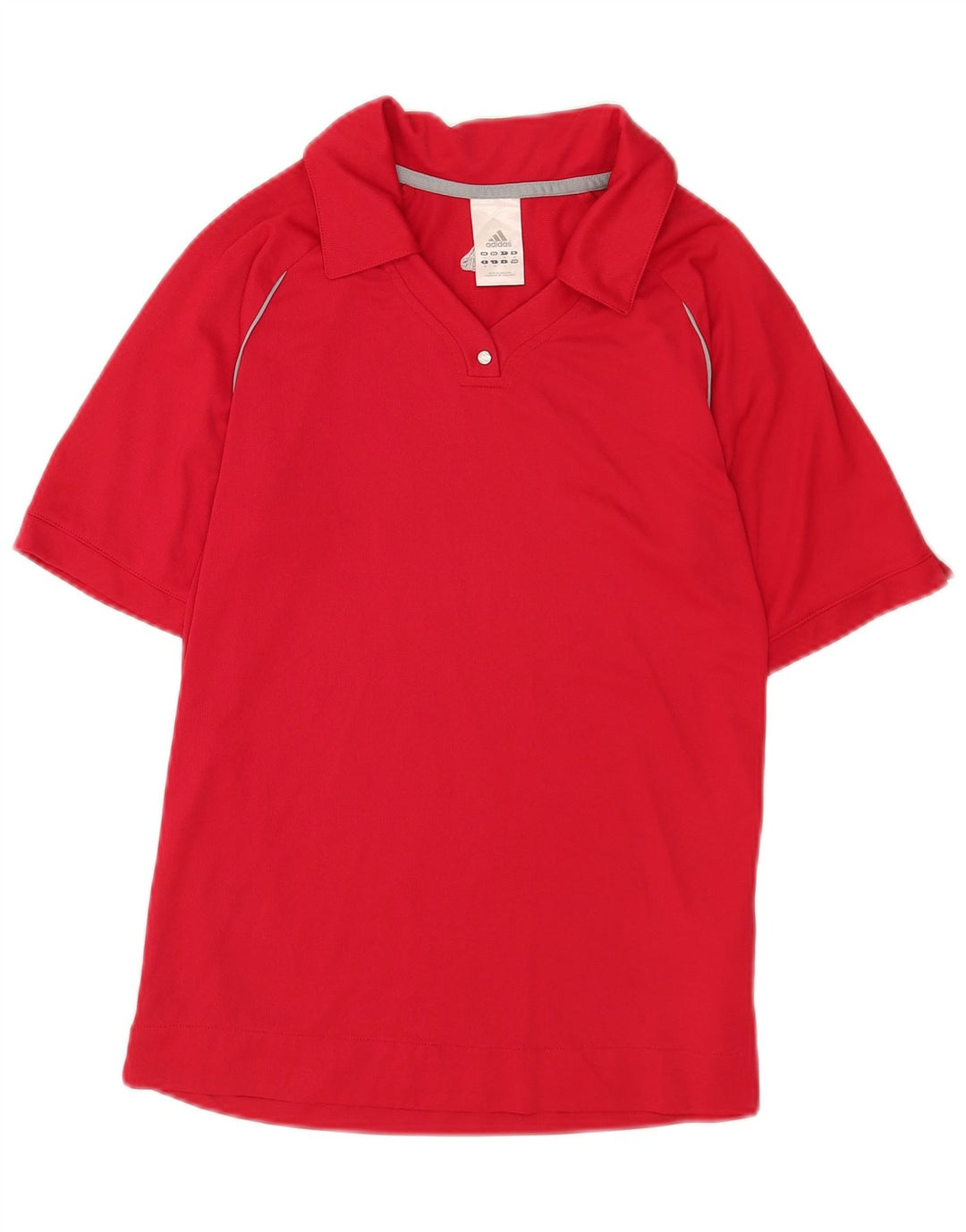 Camisa polo feminina Adidas UK 12 poliéster vermelho médio