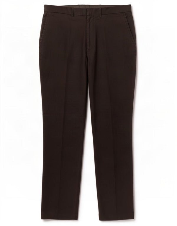 Calça masculina de terno reto Marks & Spencer W32 L31 poliéster preto