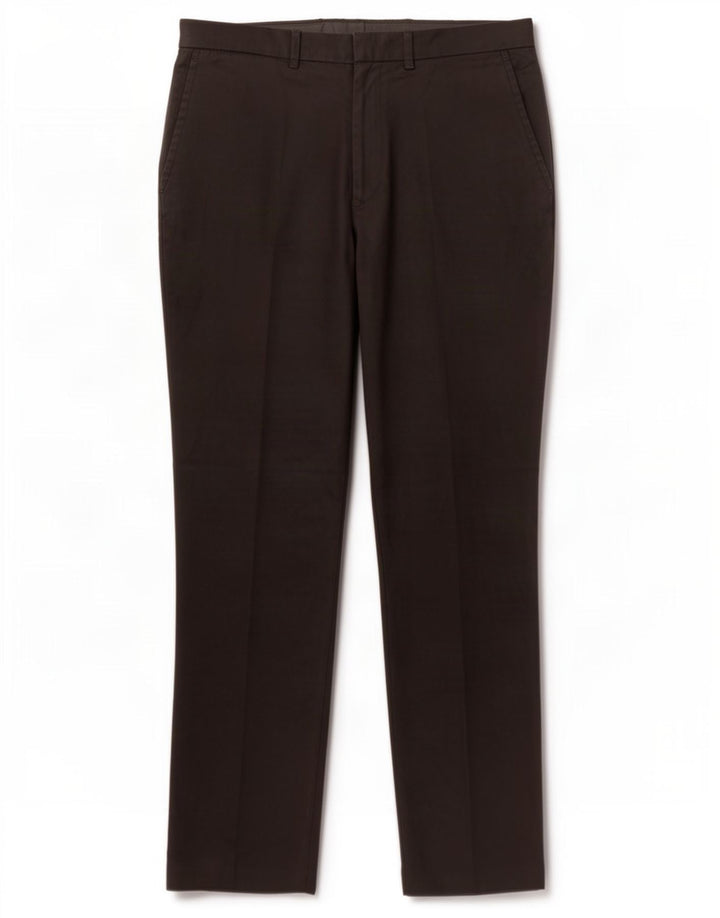 Calça masculina de terno reto Marks & Spencer W32 L31 poliéster preto