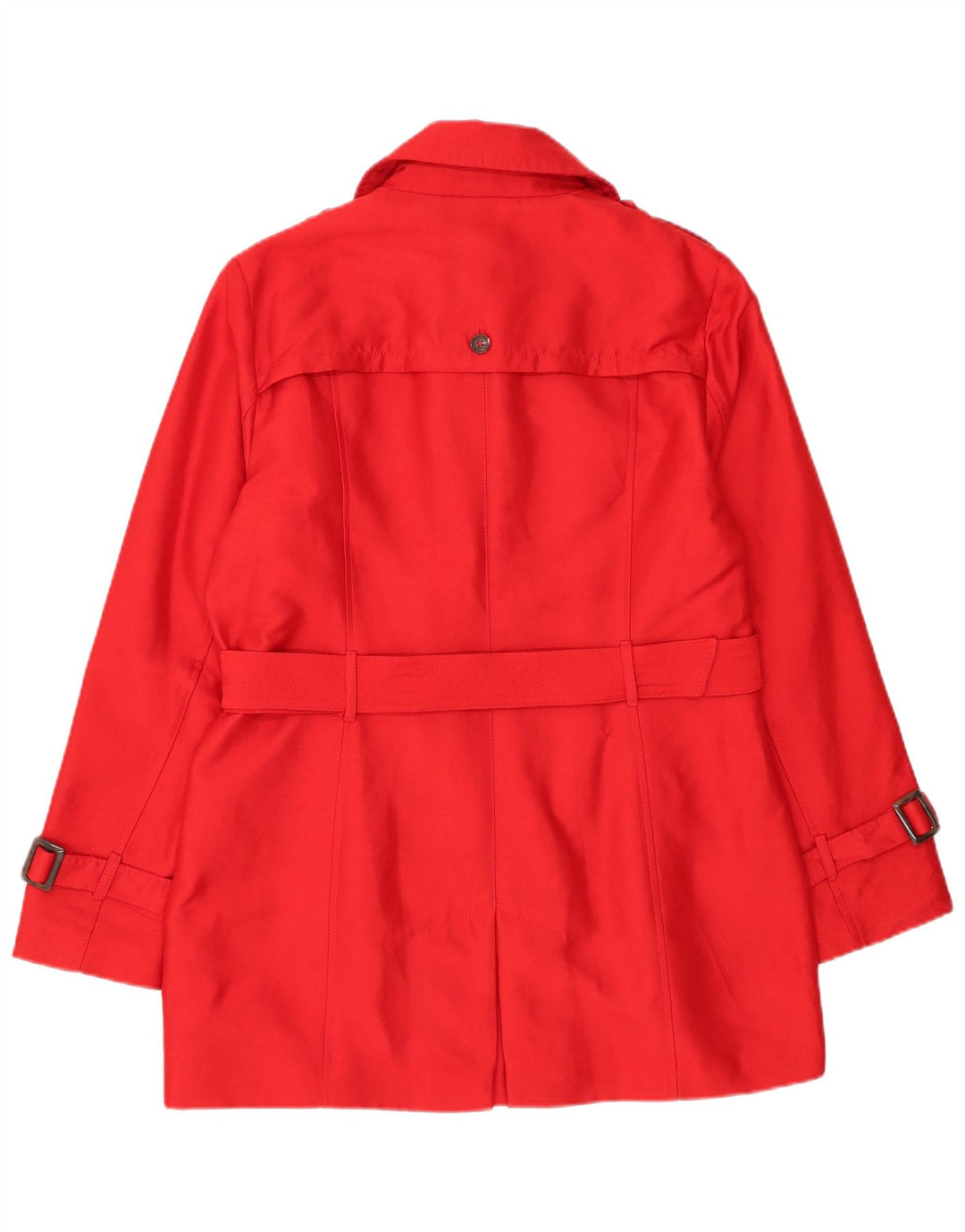 Casaco impermeável feminino Laura Ashley Reino Unido 14 poliéster vermelho médio