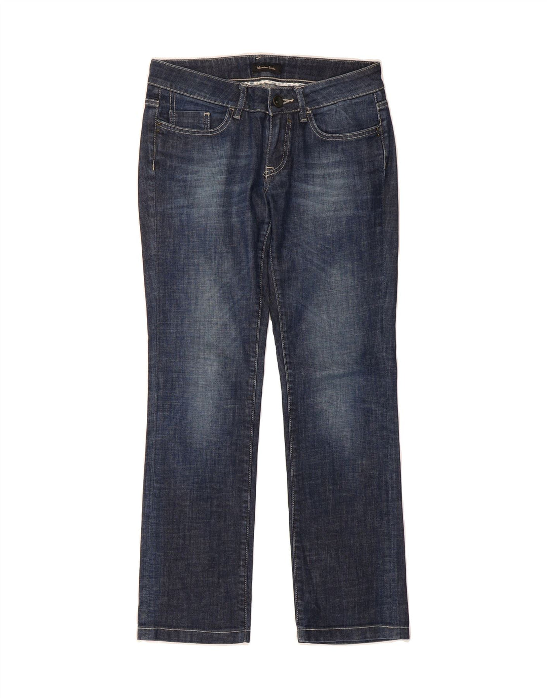MASSIMO DUTTI Womens Straight Jeans W27 L29 Blue Cotton Vintage Massimo Dutti and Second-Hand Massimo Dutti from Messina Hembry 