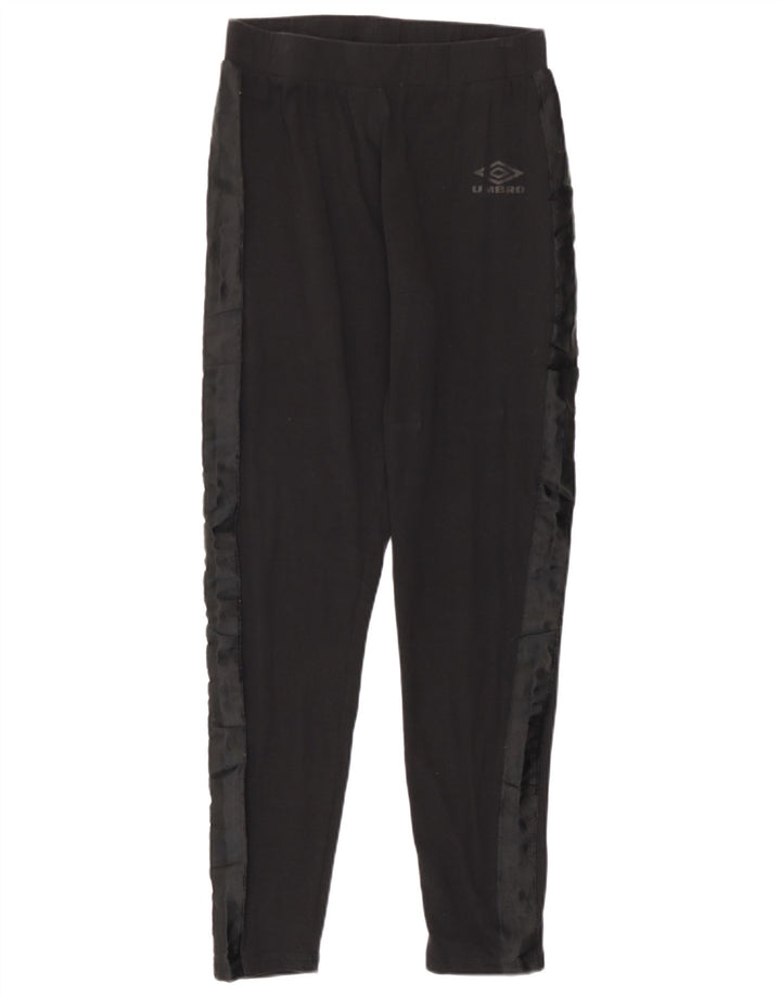 Leggings femininas da Umbro UK 14 grande algodão colorblock preto