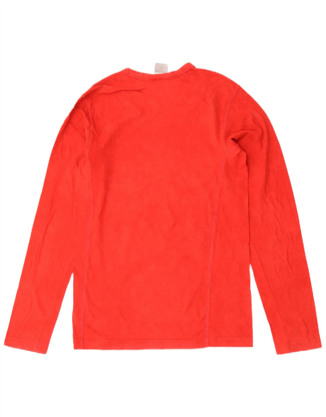 Nike Mens Top Manga Longa UK 36/38 Pequeno Algodão Vermelho