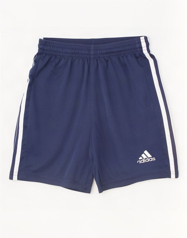 Shorts esportivos Adidas Aeroready para meninos 9-10 anos azul marinho poliéster
