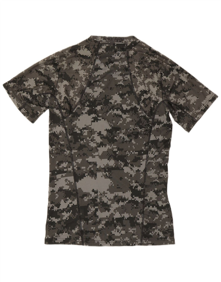 Camiseta Nike Masculina Fitted Graphic Top Pequeno Poliéster Geométrico Cinza