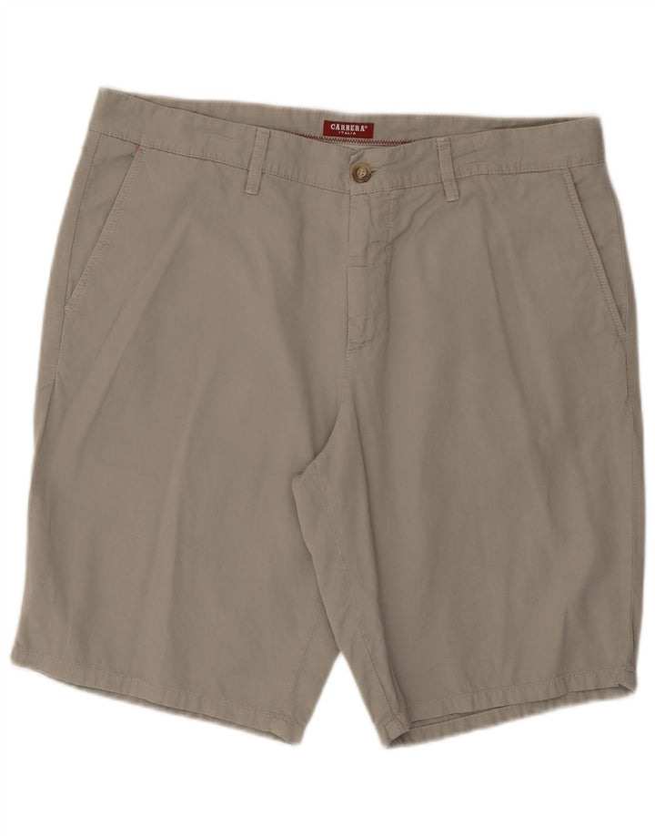 CARRERA Mens Chino Shorts W36 Grande Algodão Cinza