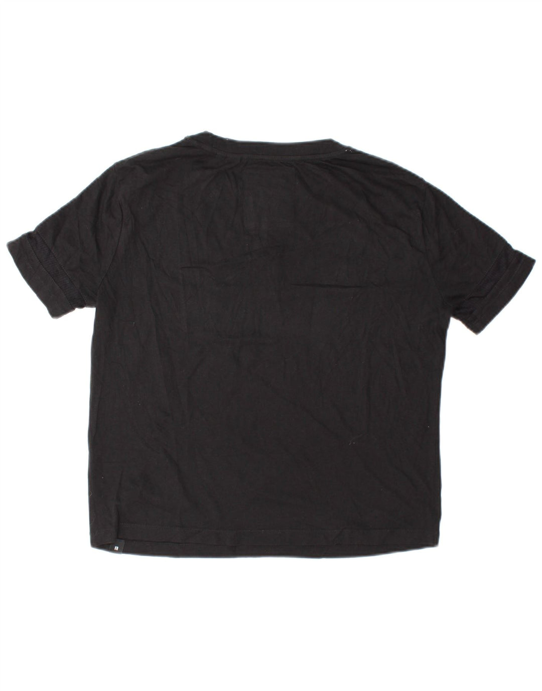 Camiseta feminina SUPERDRY com corte solto e estampa gráfica UK 10 pequena preta