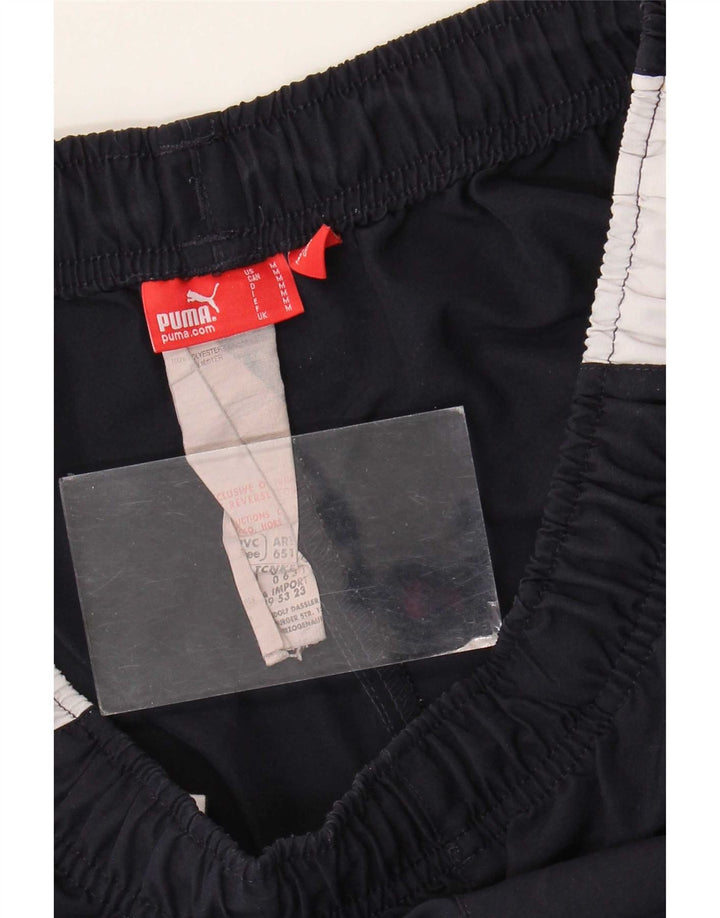 Shorts esportivos masculinos Puma médio azul marinho colorblock poliéster