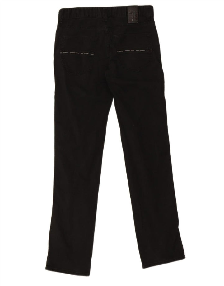 Trussardi Calça jeans reta masculina W31 L31 algodão preto
