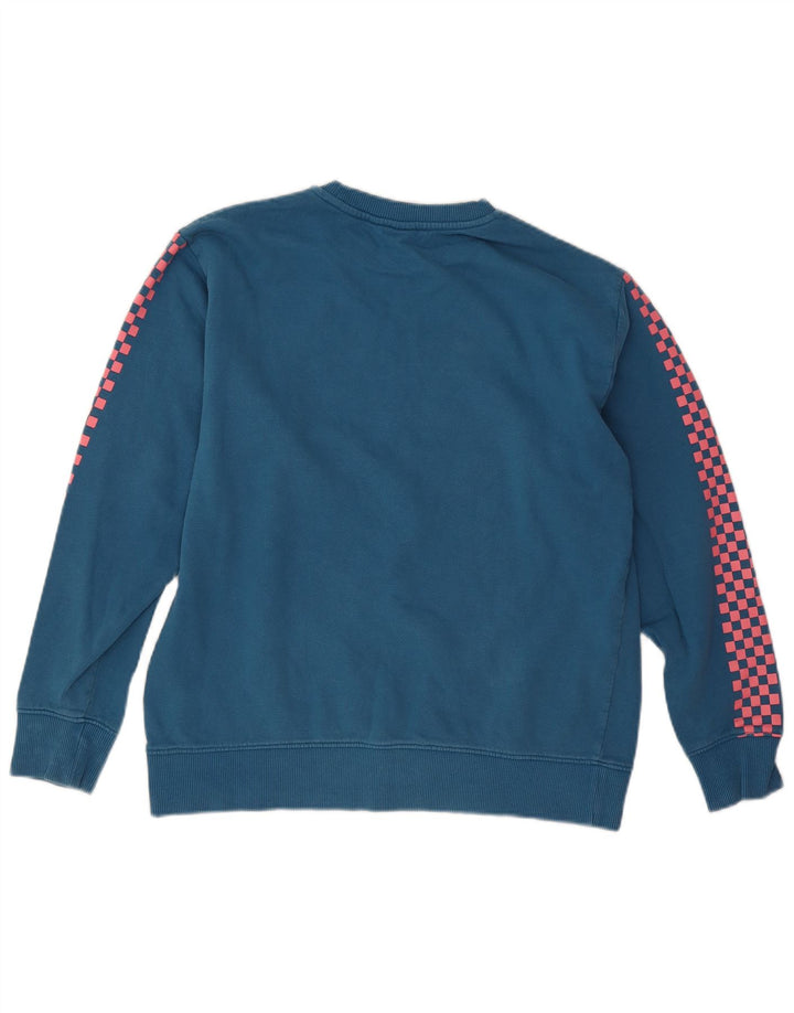 Vans Mens Graphic Moletom Jumper Médio Azul Algodão