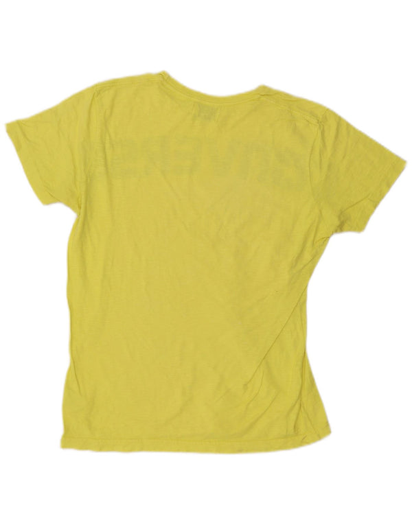 Converse Mens Graphic T-Shirt Top Médio Algodão Amarelo