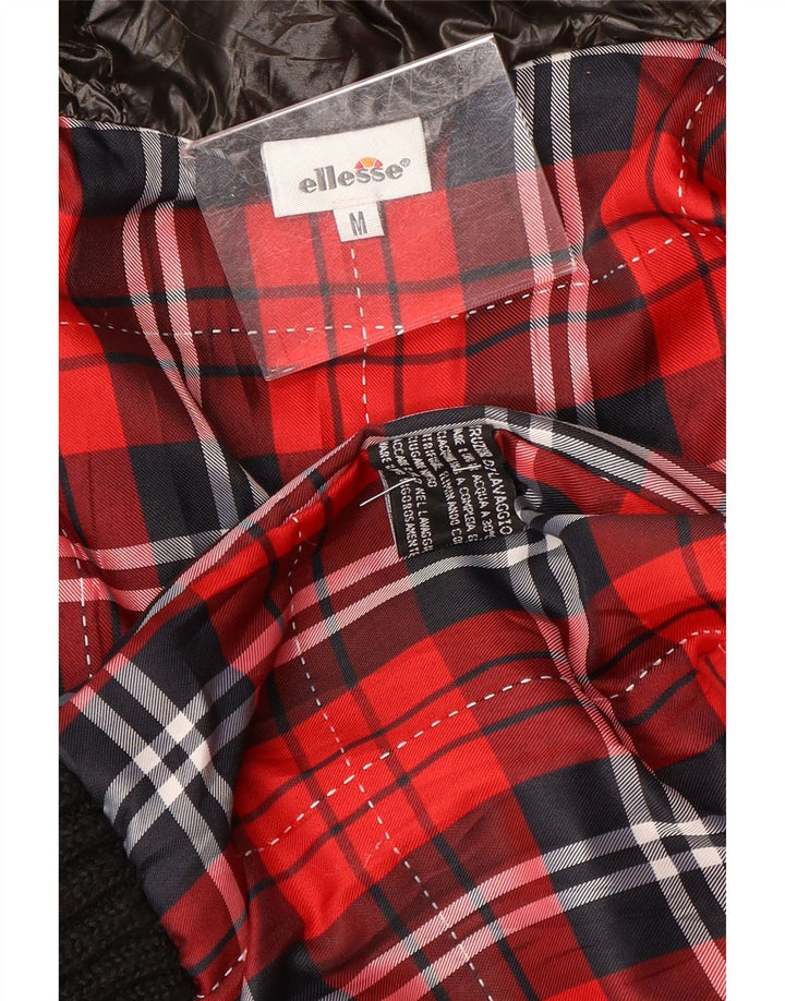 Jaqueta feminina acolchoada com capuz Ellesse UK 14 médio preto