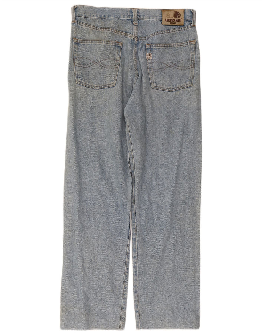 Americanino Masculino Denver Straight Jeans W33 L29 Azul Algodão