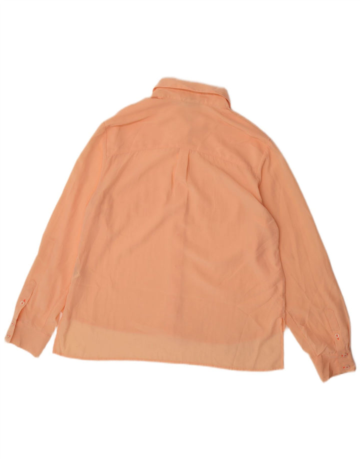 Blusa feminina Mossimo UK 16 grande poliéster laranja