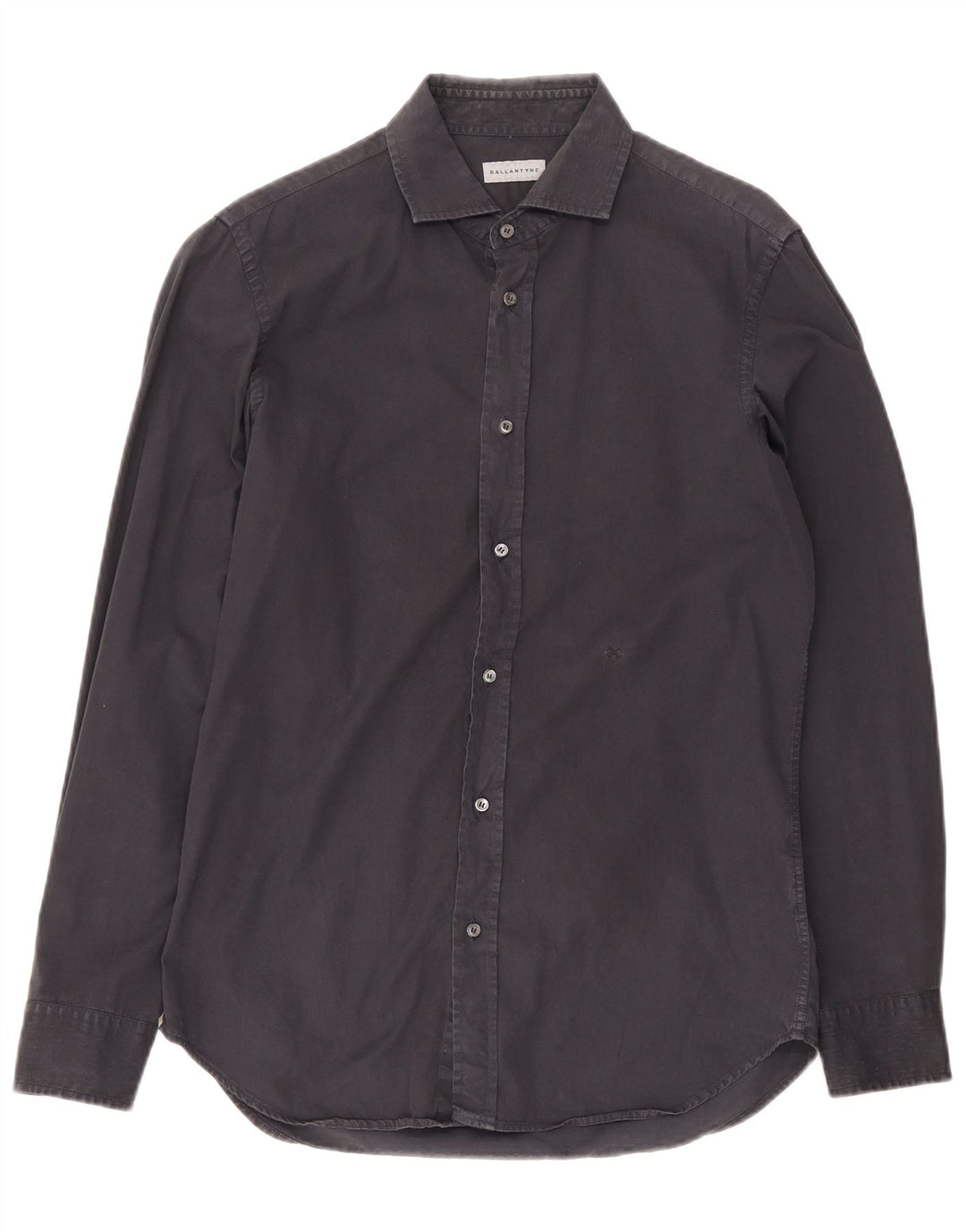 Camisa masculina Ballantyne tamanho 15 1/2 algodão azul marinho médio