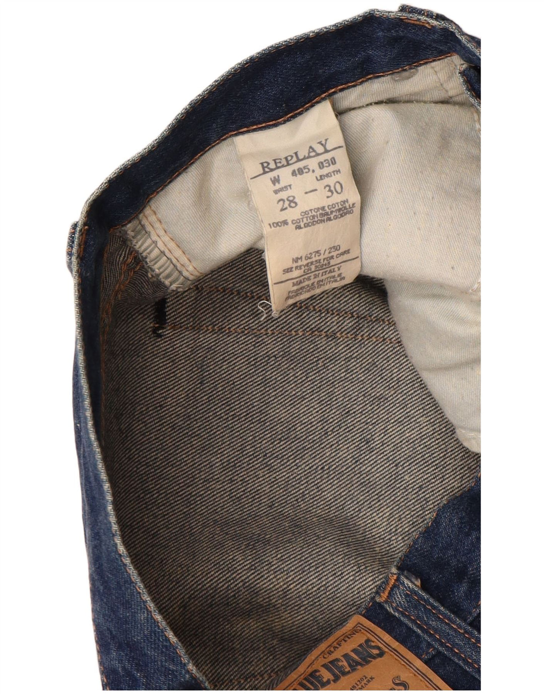 Replay Jeans reto feminino W28 L30 azul algodão