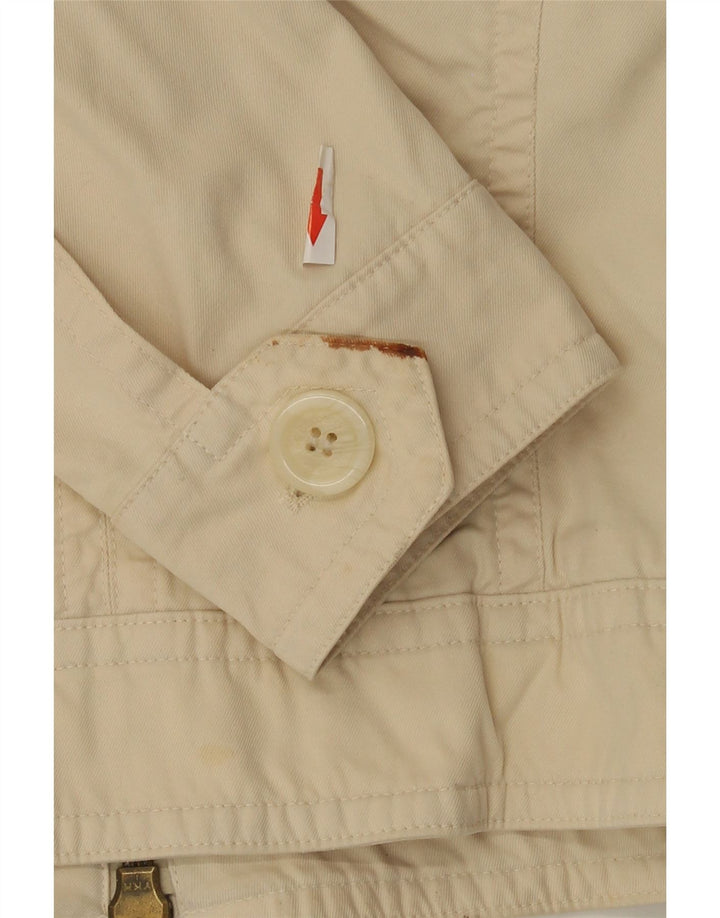 Jaqueta bomber feminina Burberry UK 14 algodão bege médio
