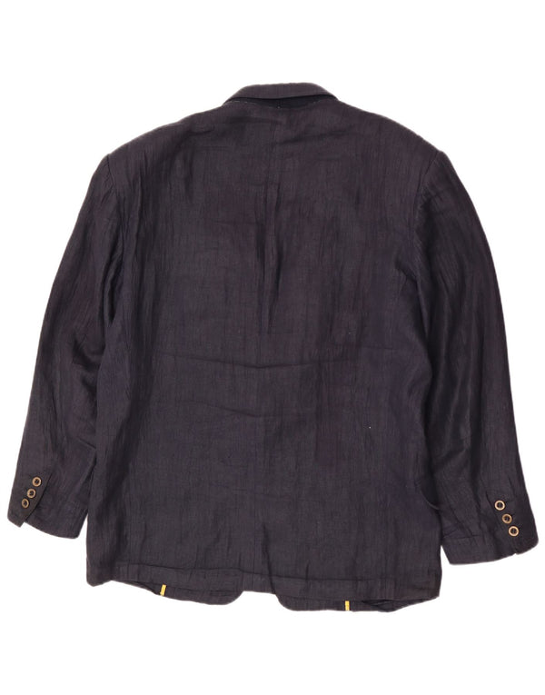 Jaqueta blazer masculina Touche com 1 botão Reino Unido 38 azul marinho médio