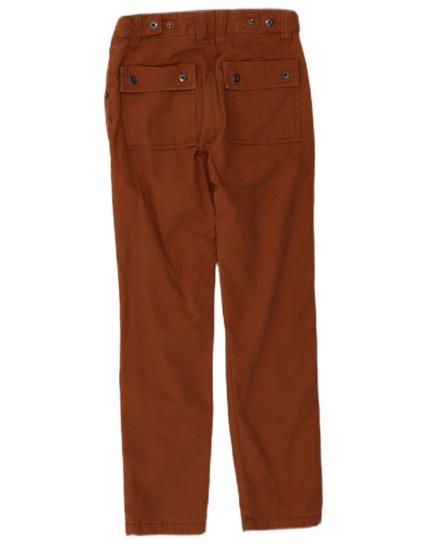 Calças casuais retas Timberland Boys 9-10 anos W24 L23 algodão marrom