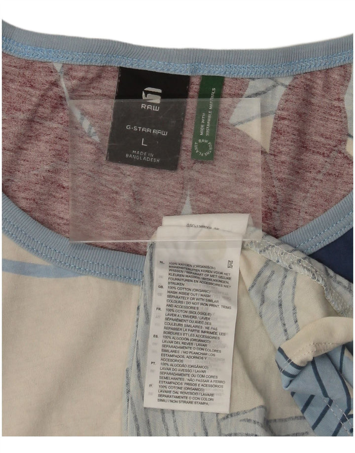 Camiseta feminina gráfica G-Star UK 16 grande algodão floral multicolorido