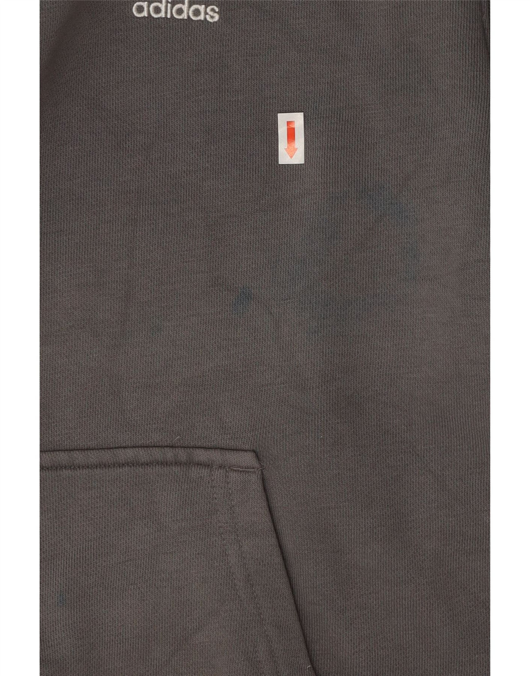 Adidas Mens Hoodie Jumper Pequeno Algodão Cinza