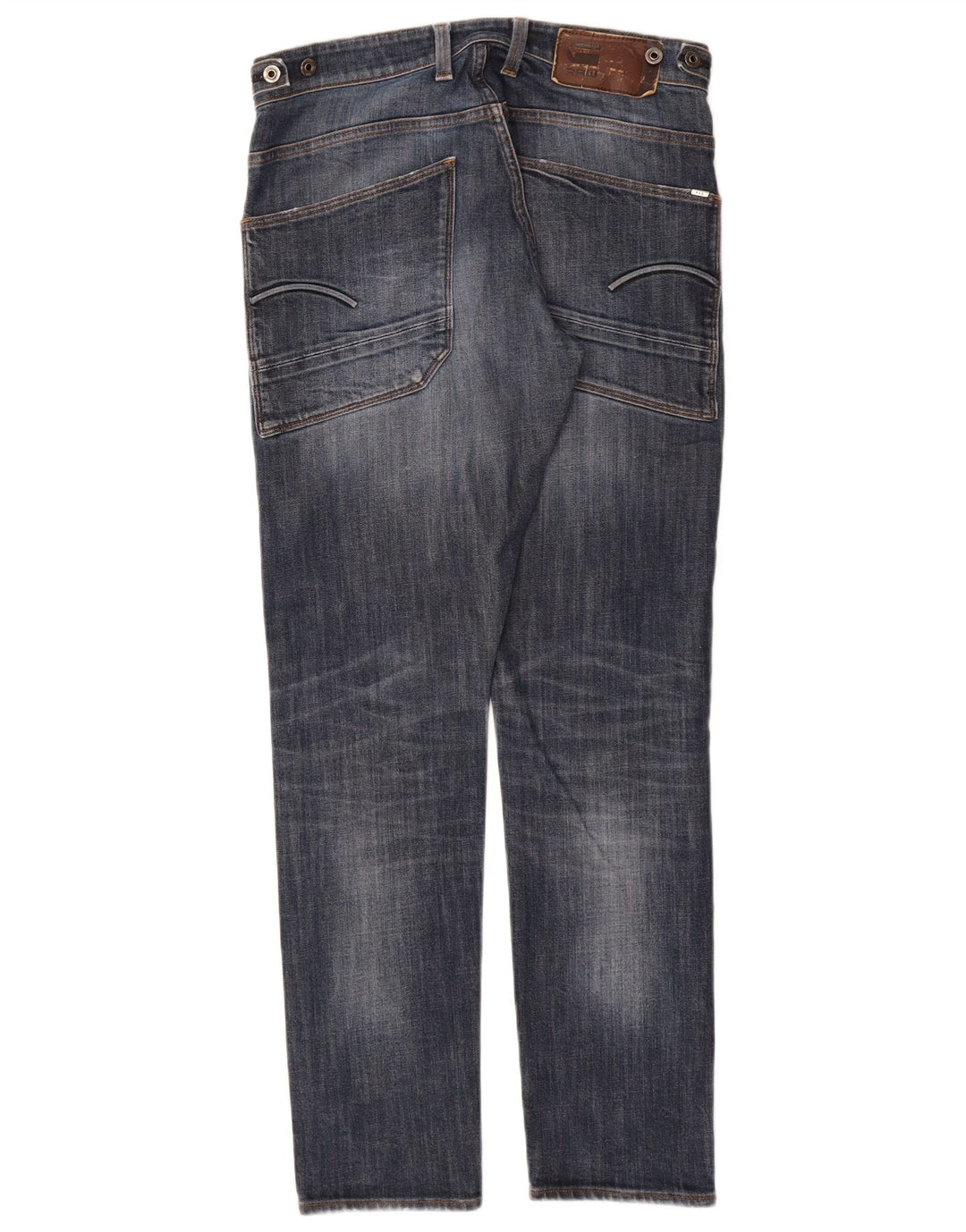 Jeans cônicos masculinos G-Star W32 L32 algodão azul marinho